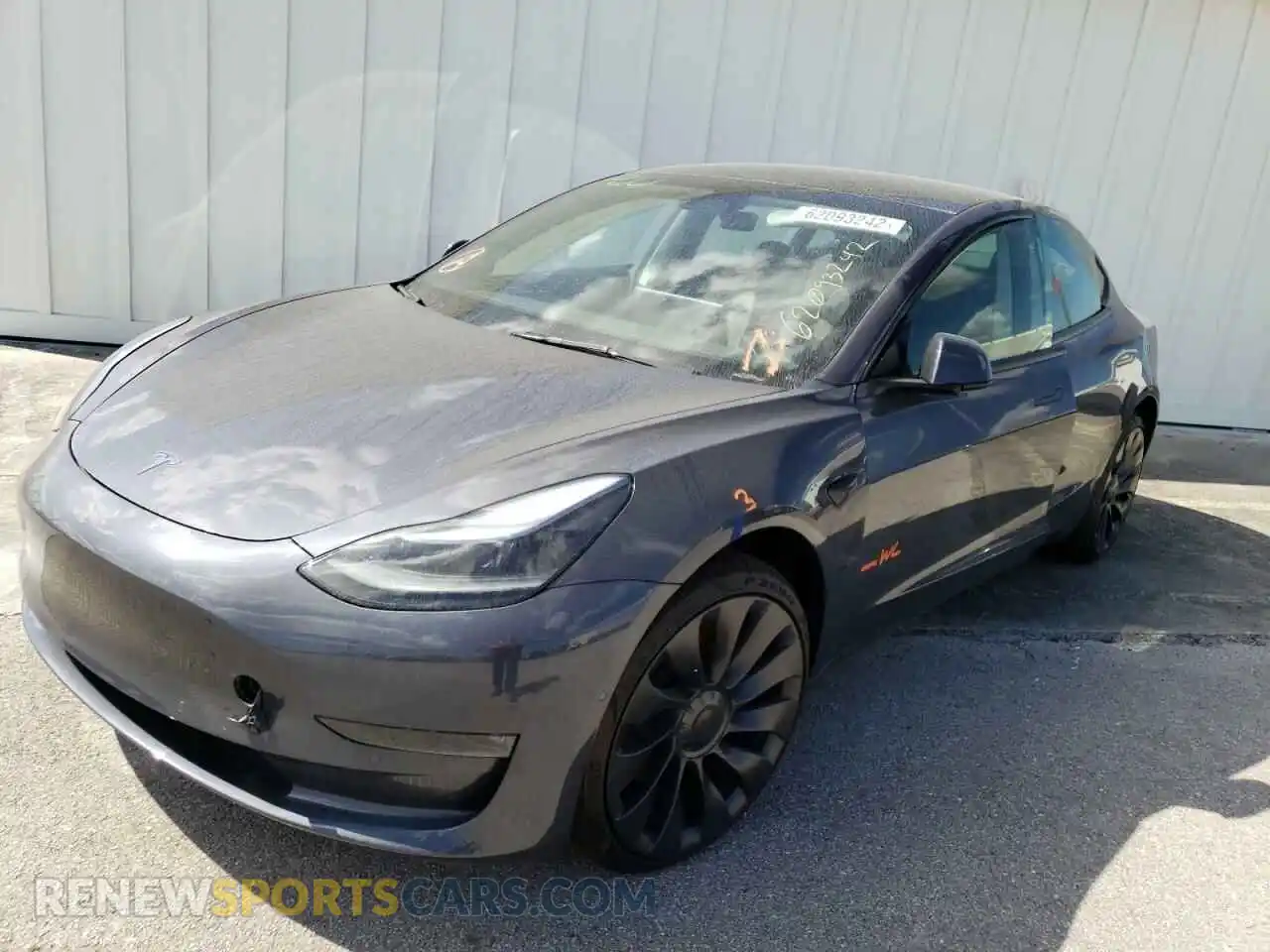 2 Photograph of a damaged car 5YJ3E1EC3NF316119 TESLA MODEL 3 2022