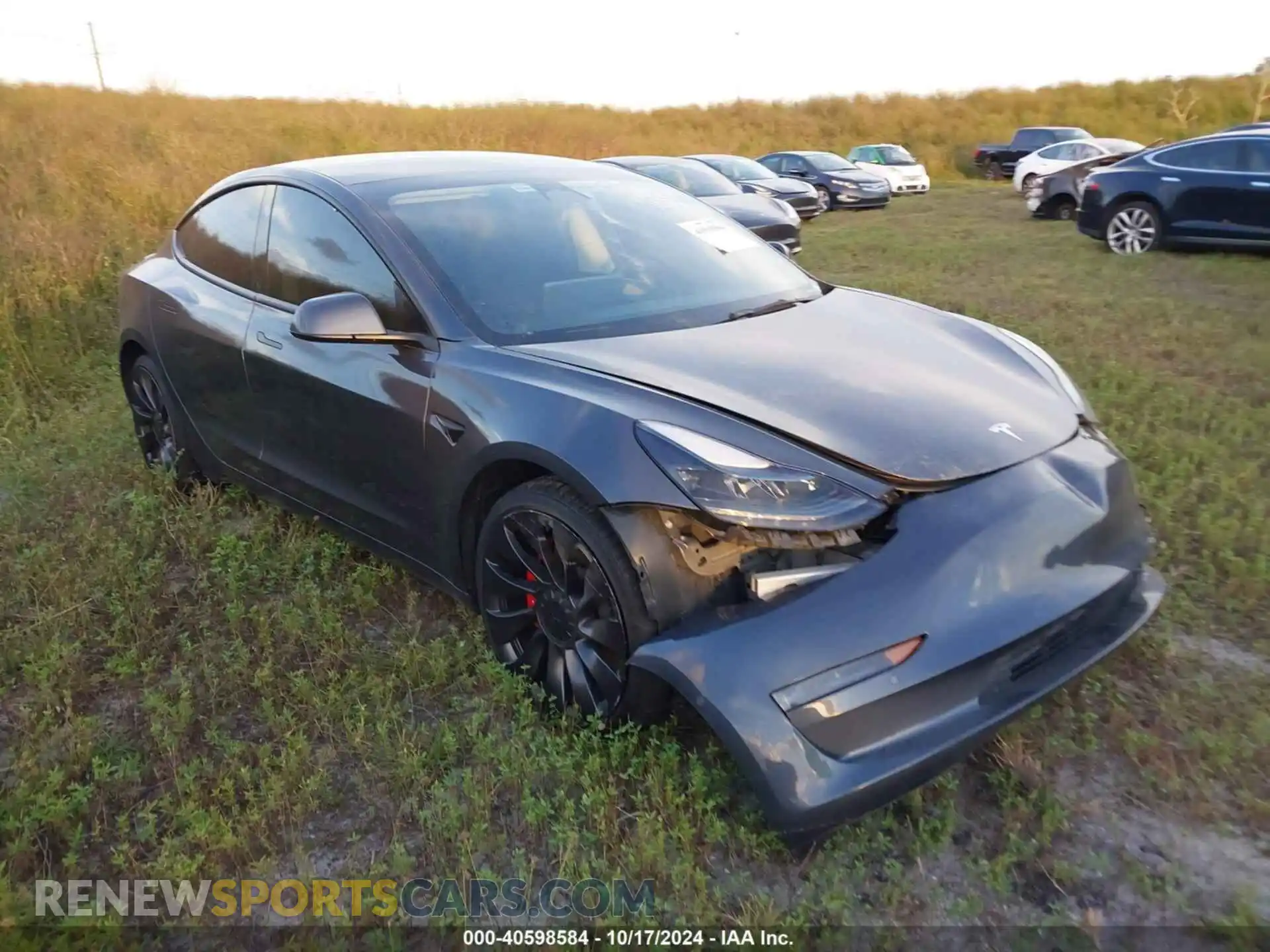 1 Photograph of a damaged car 5YJ3E1EC3NF346737 TESLA MODEL 3 2022