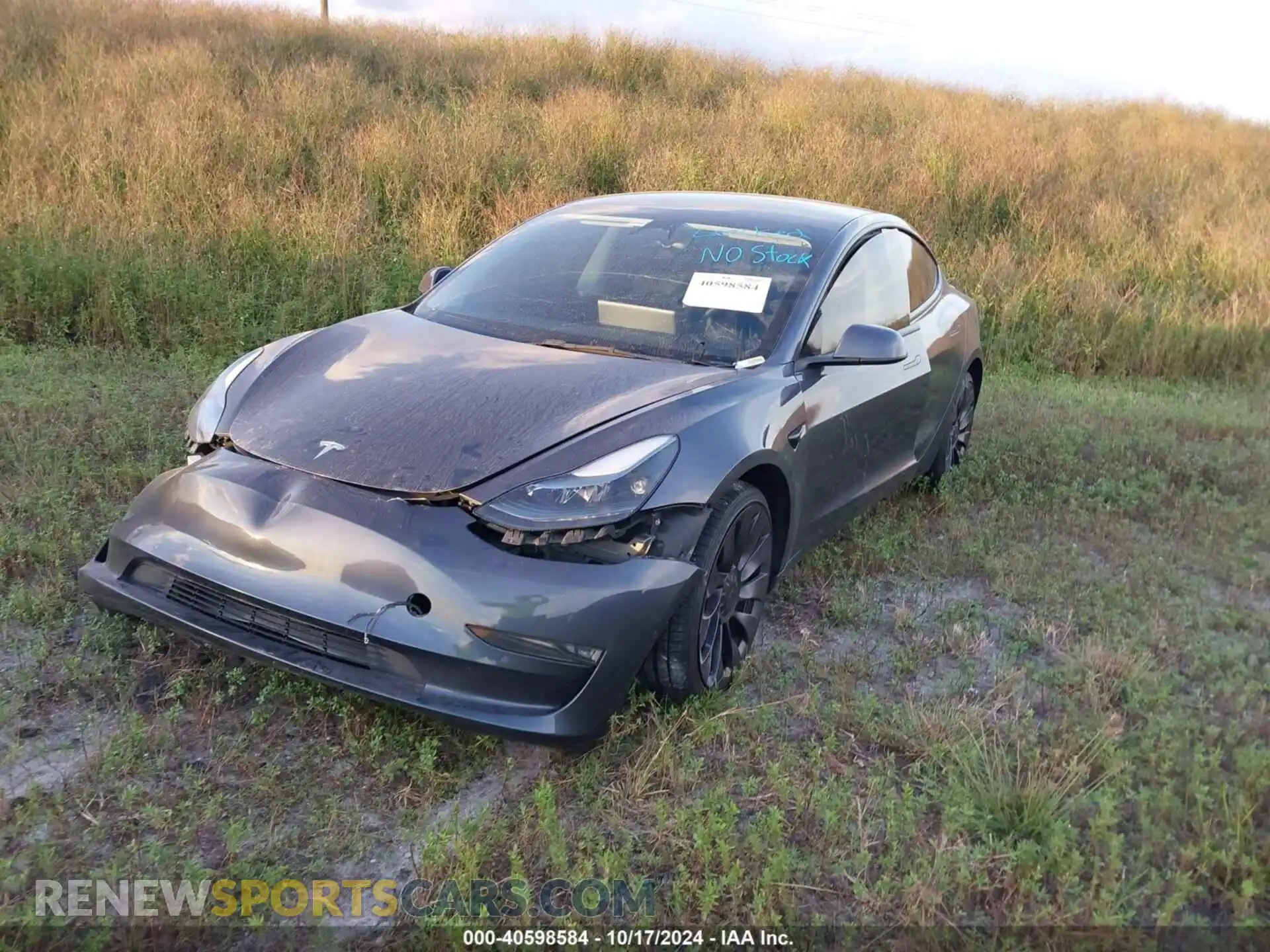 2 Photograph of a damaged car 5YJ3E1EC3NF346737 TESLA MODEL 3 2022