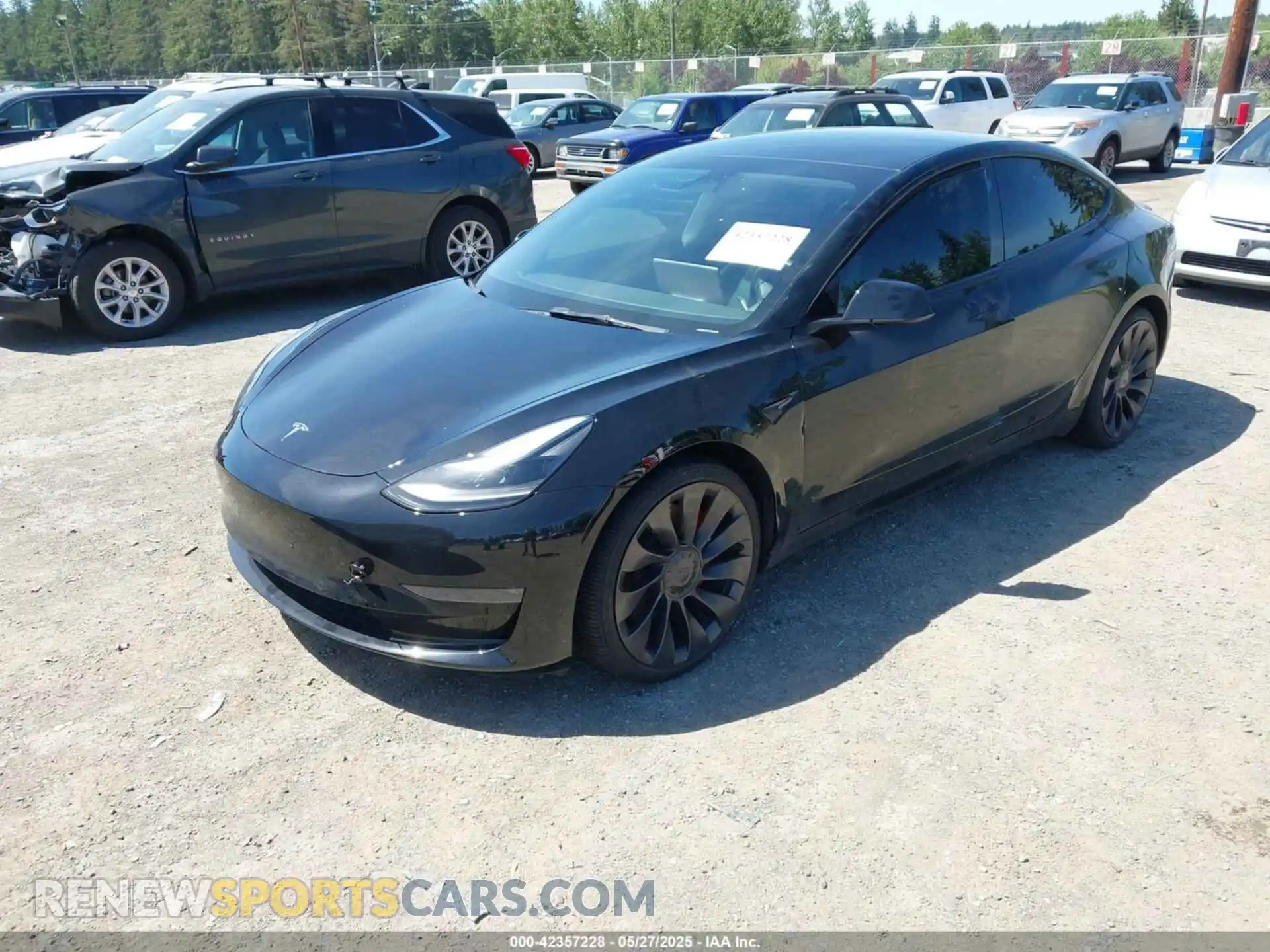 2 Photograph of a damaged car 5YJ3E1EC3NF348486 TESLA MODEL 3 2022