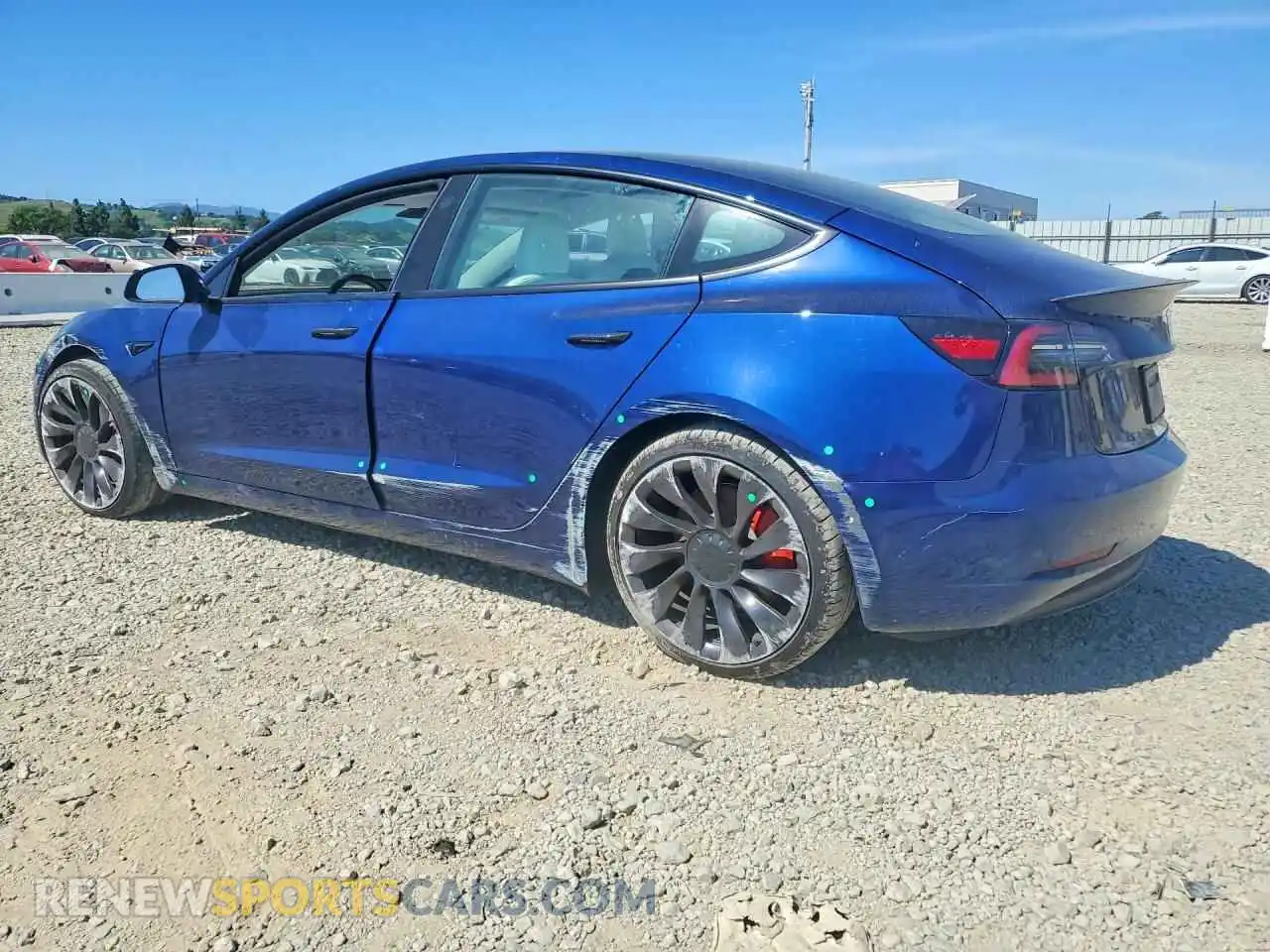 2 Photograph of a damaged car 5YJ3E1EC4NF122392 TESLA MODEL 3 2022