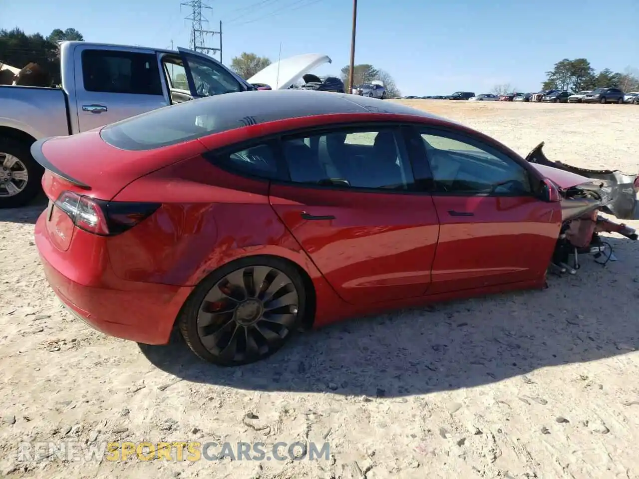3 Photograph of a damaged car 5YJ3E1EC4NF163802 TESLA MODEL 3 2022