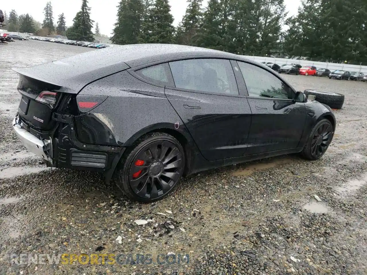 3 Photograph of a damaged car 5YJ3E1EC4NF195973 TESLA MODEL 3 2022