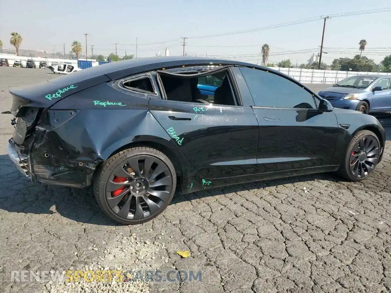 3 Photograph of a damaged car 5YJ3E1EC4NF209306 TESLA MODEL 3 2022