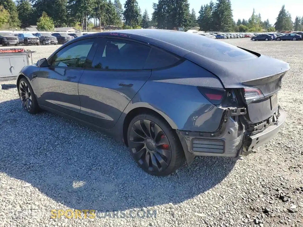 2 Photograph of a damaged car 5YJ3E1EC4NF260711 TESLA MODEL 3 2022