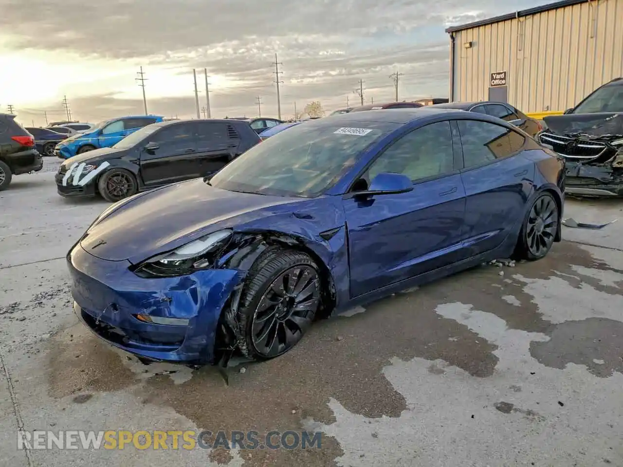 1 Photograph of a damaged car 5YJ3E1EC4NF328585 TESLA MODEL 3 2022