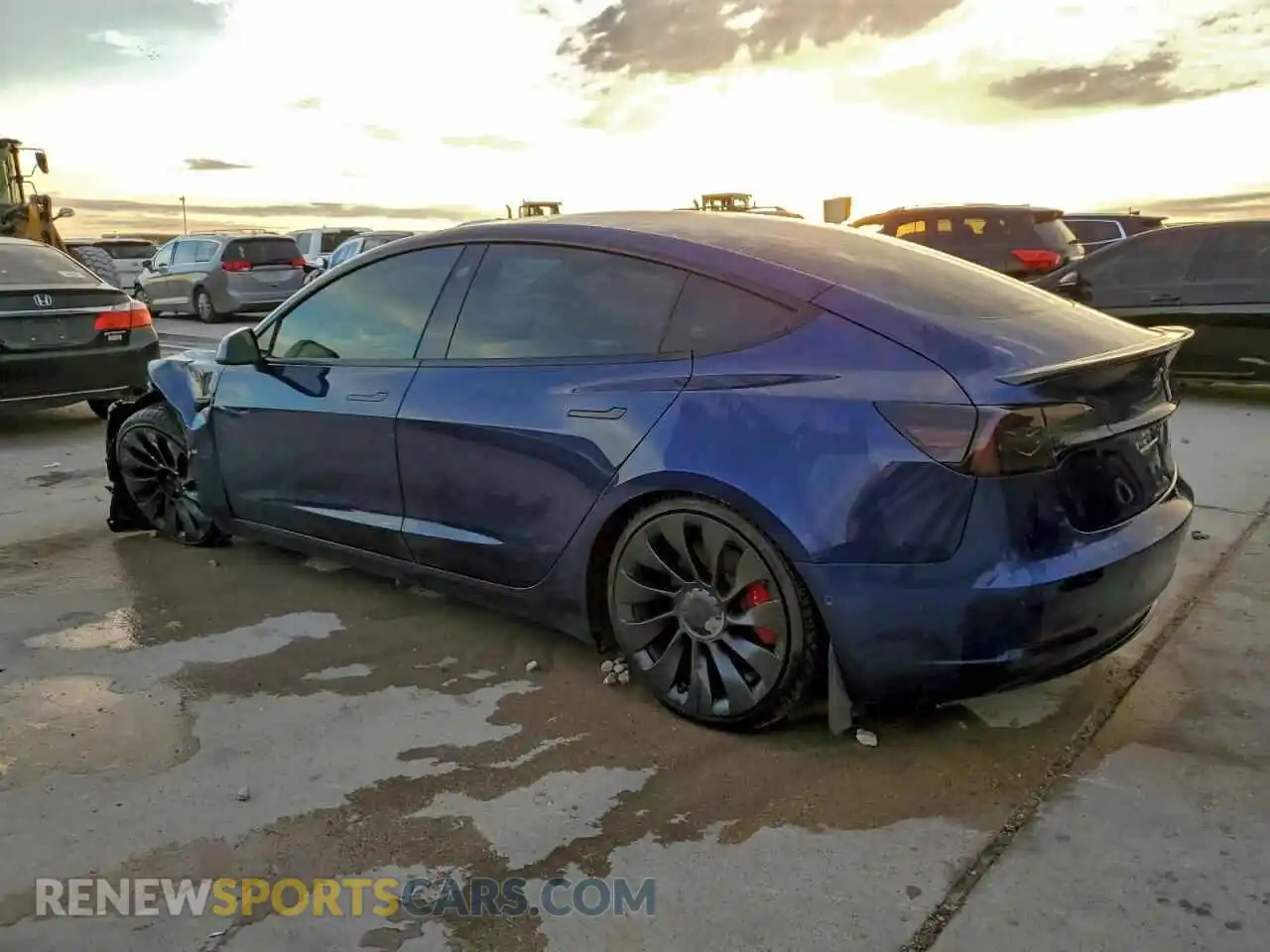 2 Photograph of a damaged car 5YJ3E1EC4NF328585 TESLA MODEL 3 2022