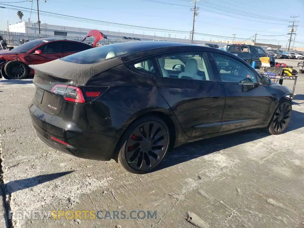 3 Photograph of a damaged car 5YJ3E1EC5NF120456 TESLA MODEL 3 2022