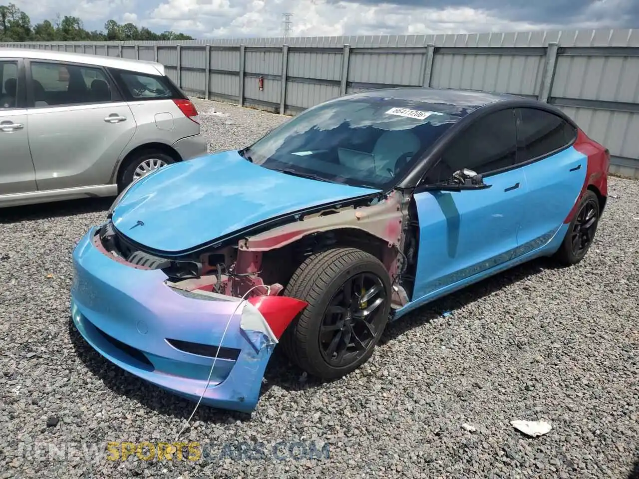 1 Photograph of a damaged car 5YJ3E1EC5NF125303 TESLA MODEL 3 2022