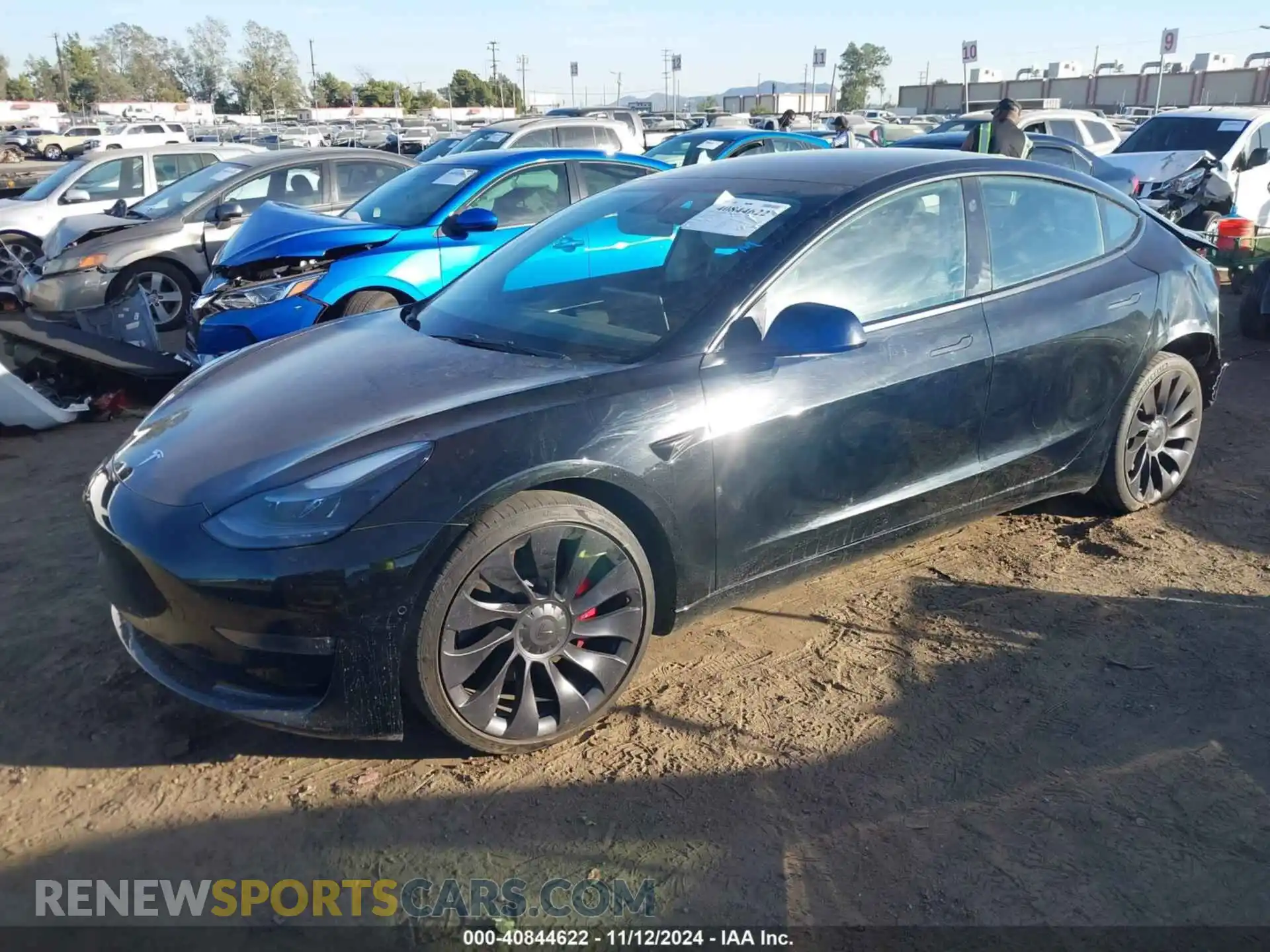2 Photograph of a damaged car 5YJ3E1EC5NF261155 TESLA MODEL 3 2022