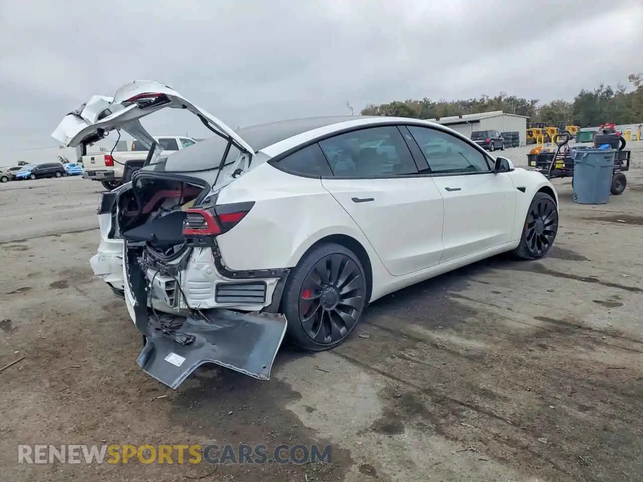 3 Photograph of a damaged car 5YJ3E1EC5NF276268 TESLA MODEL 3 2022