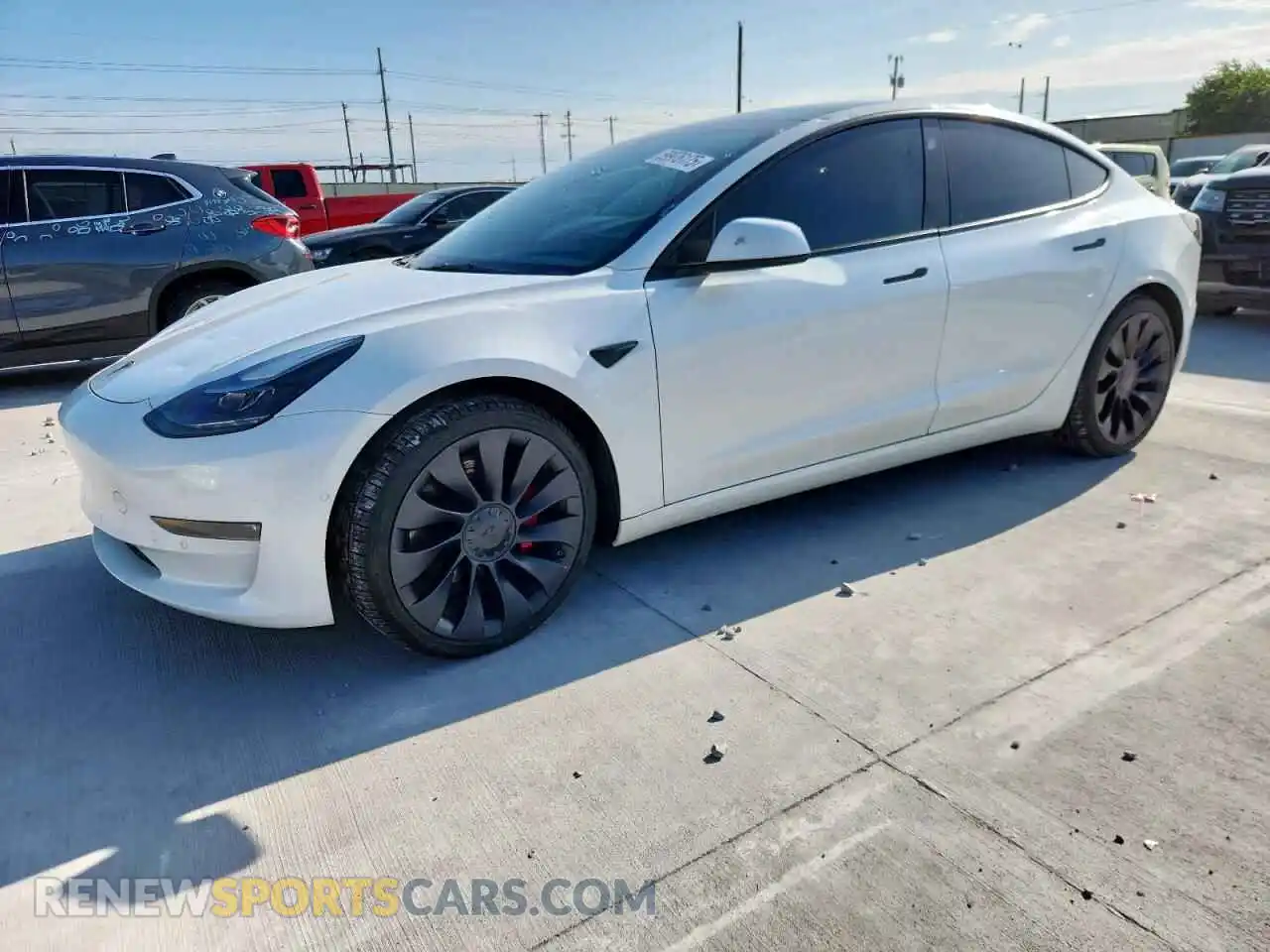 1 Photograph of a damaged car 5YJ3E1EC5NF293930 TESLA MODEL 3 2022