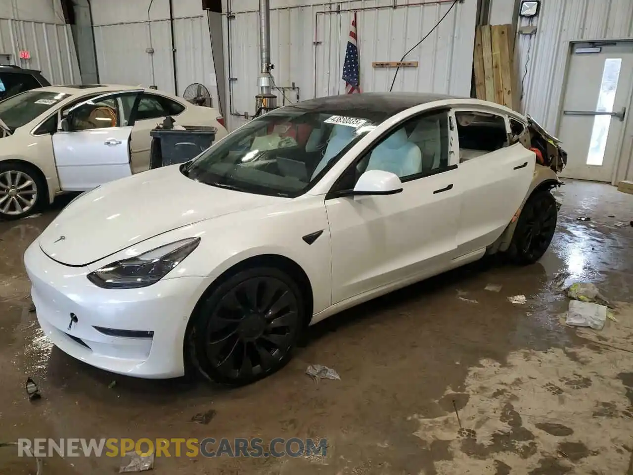 1 Photograph of a damaged car 5YJ3E1EC5NF299145 TESLA MODEL 3 2022