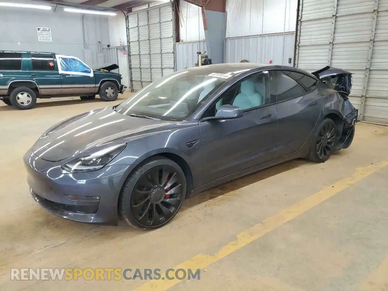 1 Photograph of a damaged car 5YJ3E1EC5NF329373 TESLA MODEL 3 2022