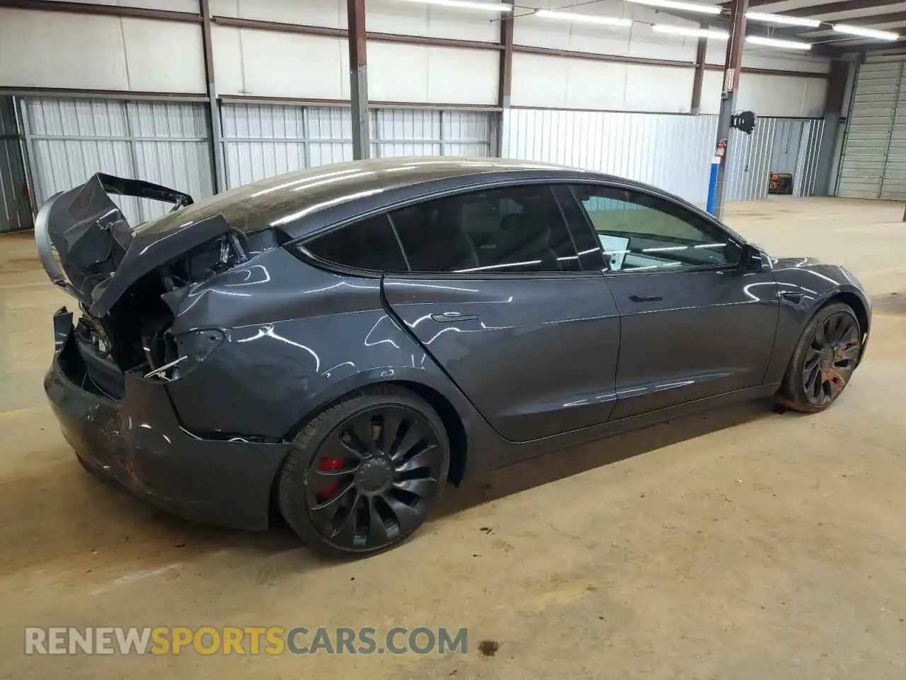 3 Photograph of a damaged car 5YJ3E1EC5NF329373 TESLA MODEL 3 2022