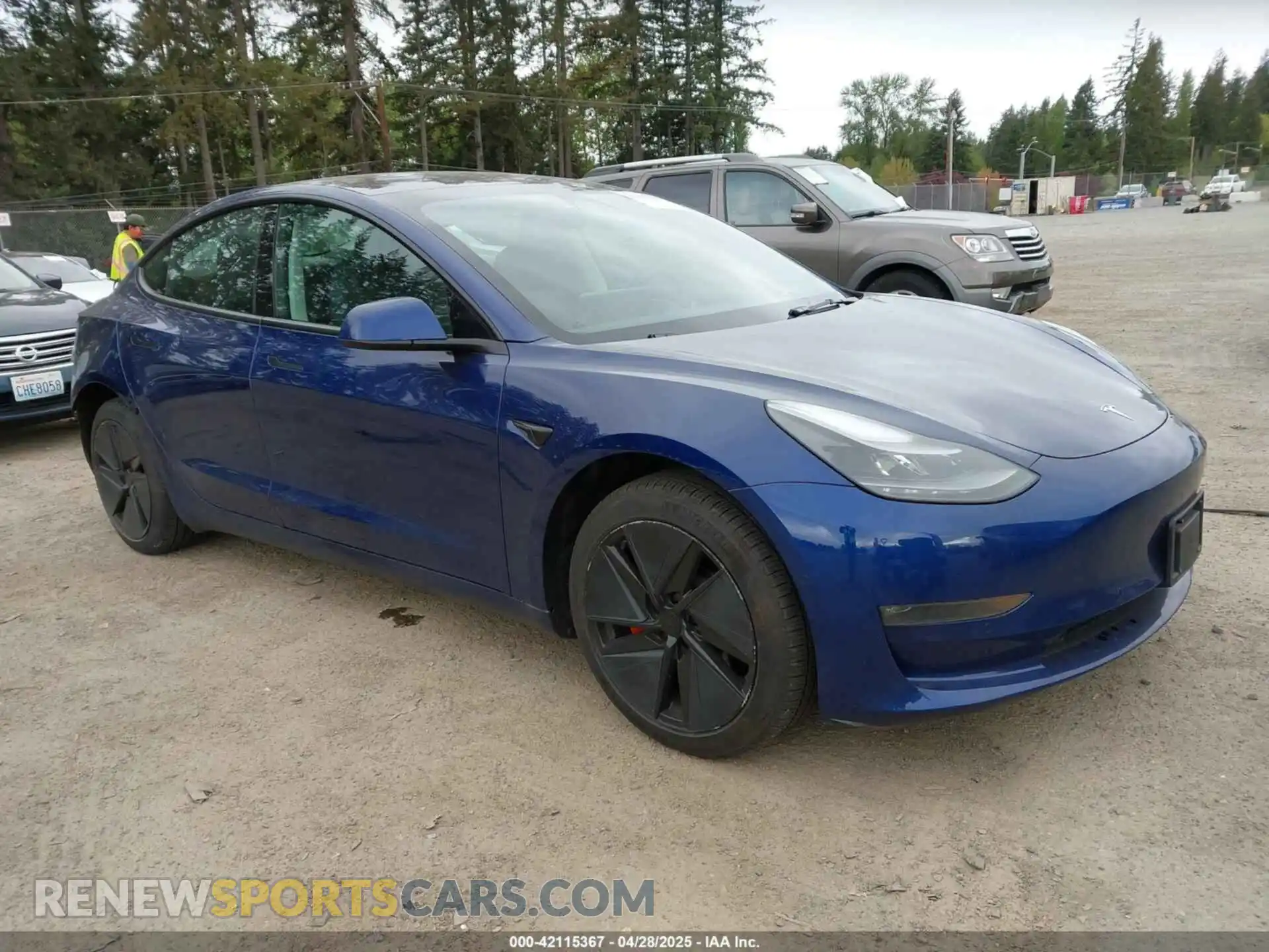 1 Photograph of a damaged car 5YJ3E1EC5NF356461 TESLA MODEL 3 2022