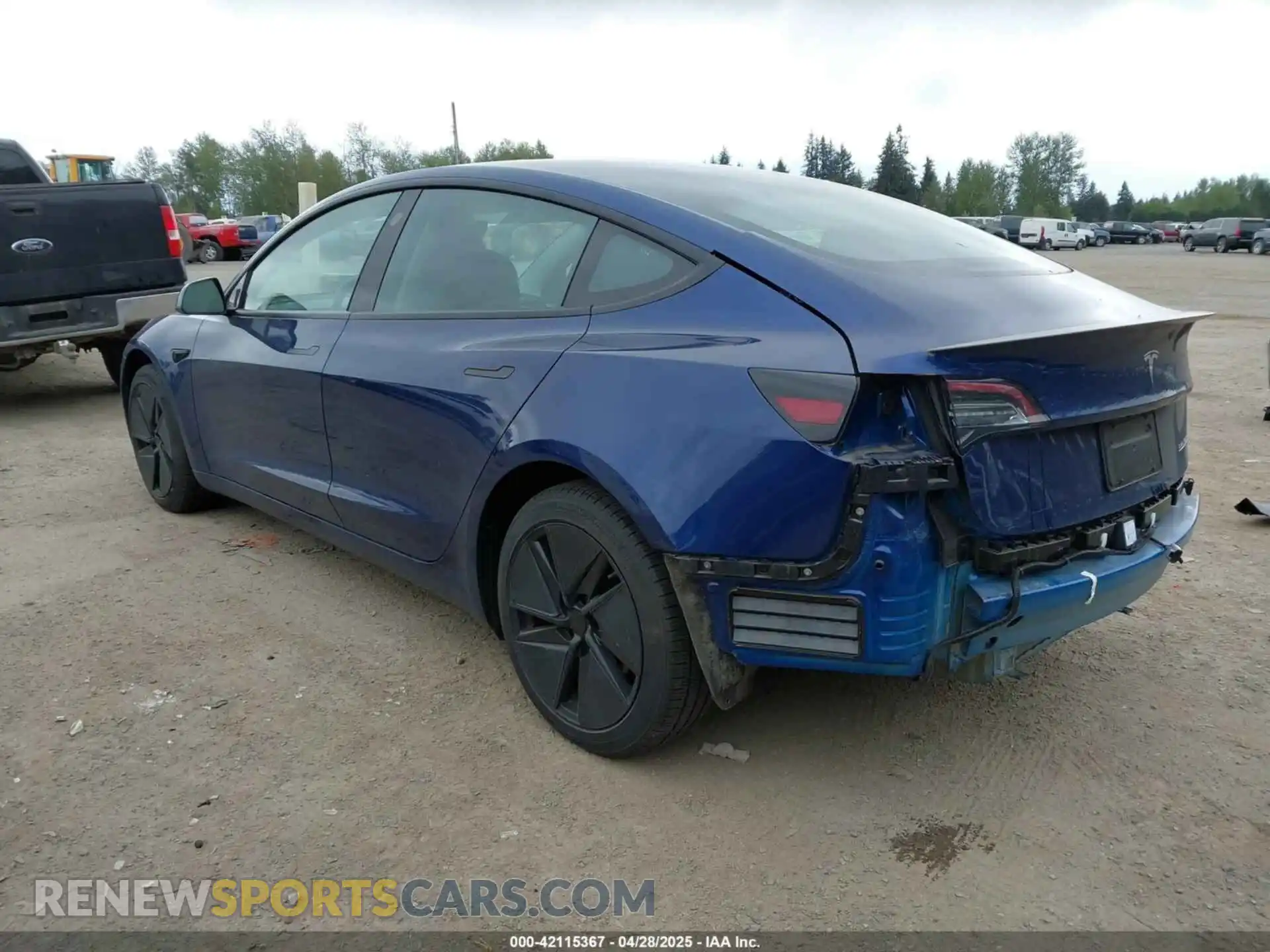 3 Photograph of a damaged car 5YJ3E1EC5NF356461 TESLA MODEL 3 2022