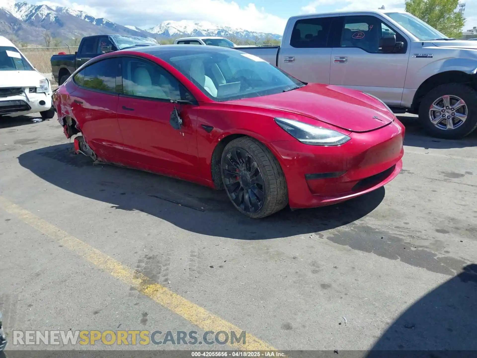 1 Photograph of a damaged car 5YJ3E1EC6NF127433 TESLA MODEL 3 2022