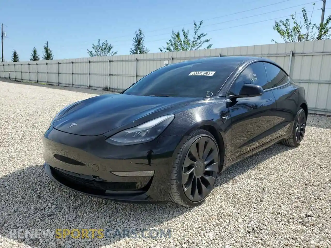 2 Photograph of a damaged car 5YJ3E1EC6NF127819 TESLA MODEL 3 2022