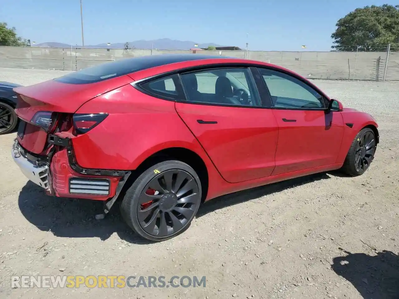3 Photograph of a damaged car 5YJ3E1EC6NF168984 TESLA MODEL 3 2022