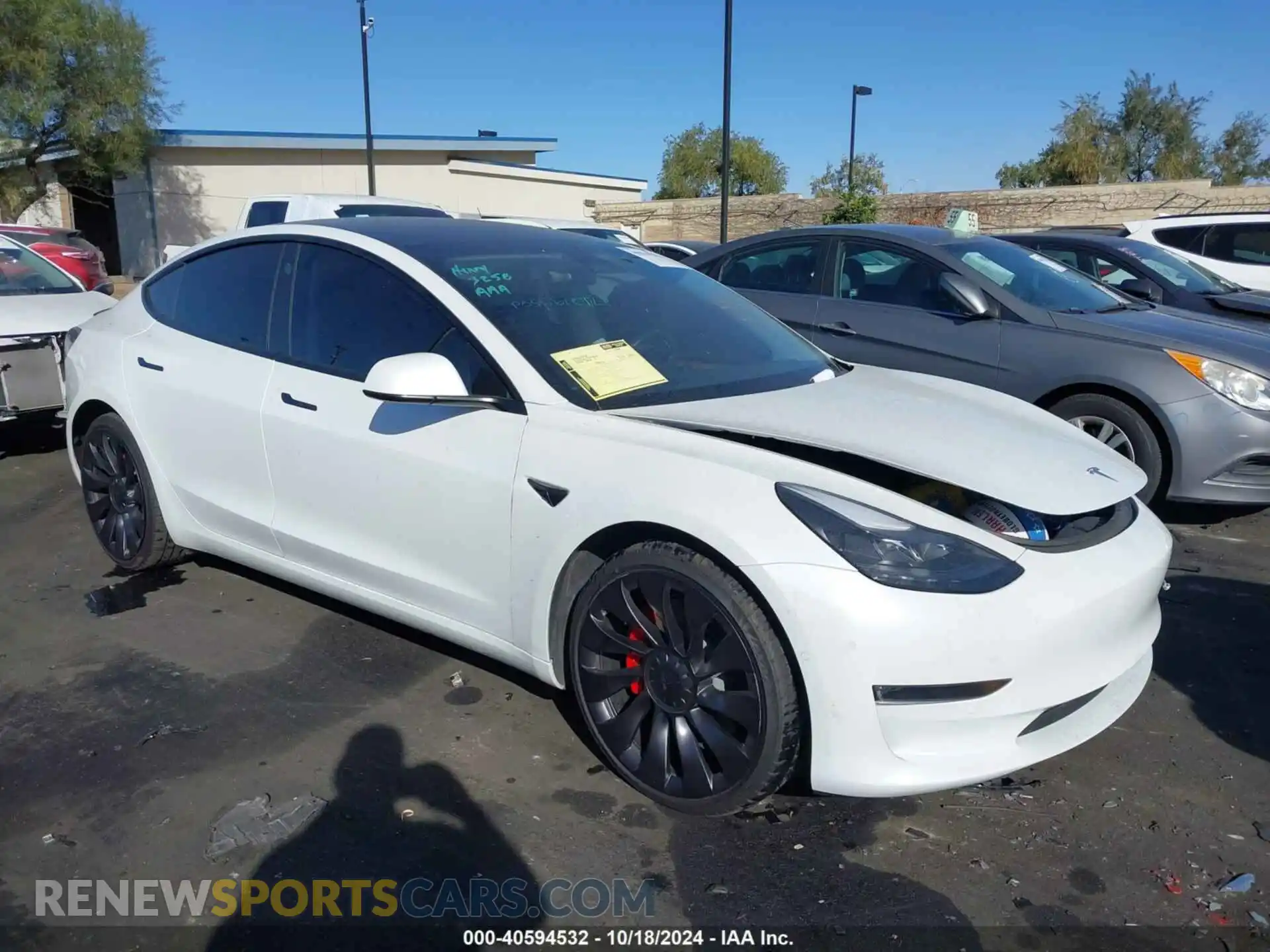 1 Photograph of a damaged car 5YJ3E1EC6NF204141 TESLA MODEL 3 2022