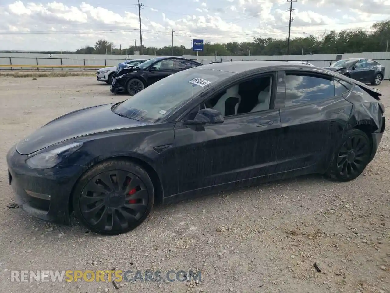 1 Photograph of a damaged car 5YJ3E1EC6NF264758 TESLA MODEL 3 2022