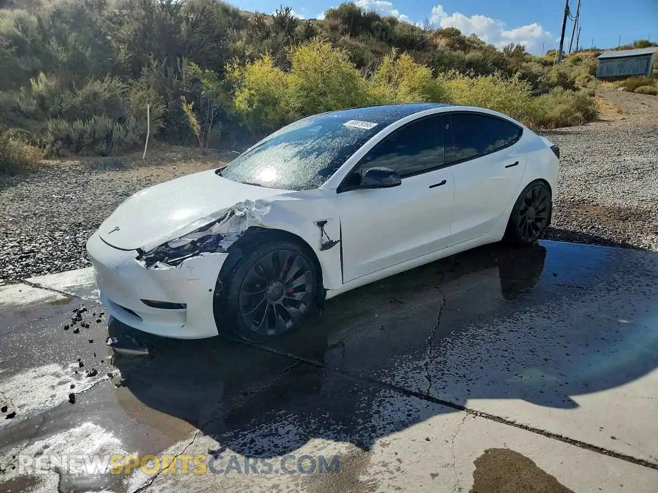 1 Photograph of a damaged car 5YJ3E1EC6NF295380 TESLA MODEL 3 2022