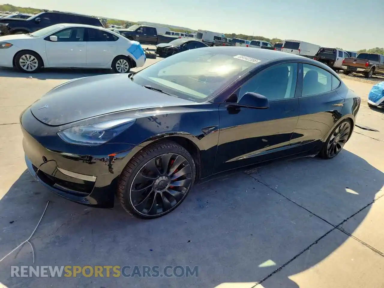 1 Photograph of a damaged car 5YJ3E1EC6NF296786 TESLA MODEL 3 2022