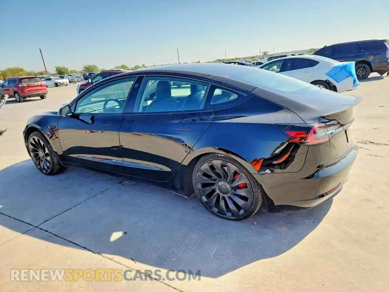 2 Photograph of a damaged car 5YJ3E1EC6NF296786 TESLA MODEL 3 2022