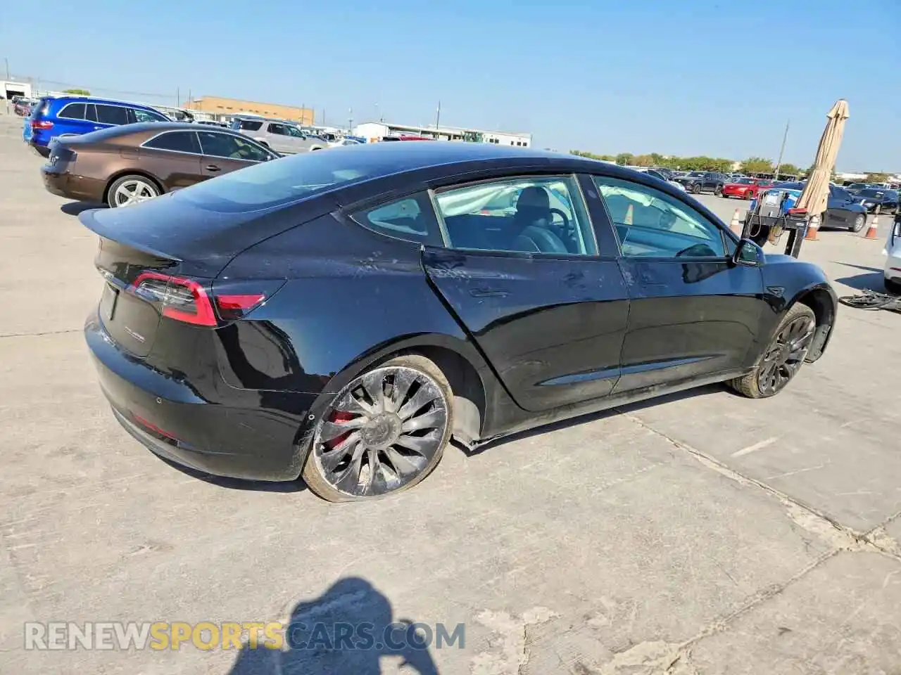 3 Photograph of a damaged car 5YJ3E1EC6NF296786 TESLA MODEL 3 2022