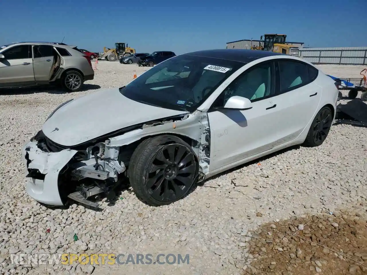 1 Photograph of a damaged car 5YJ3E1EC6NF358784 TESLA MODEL 3 2022