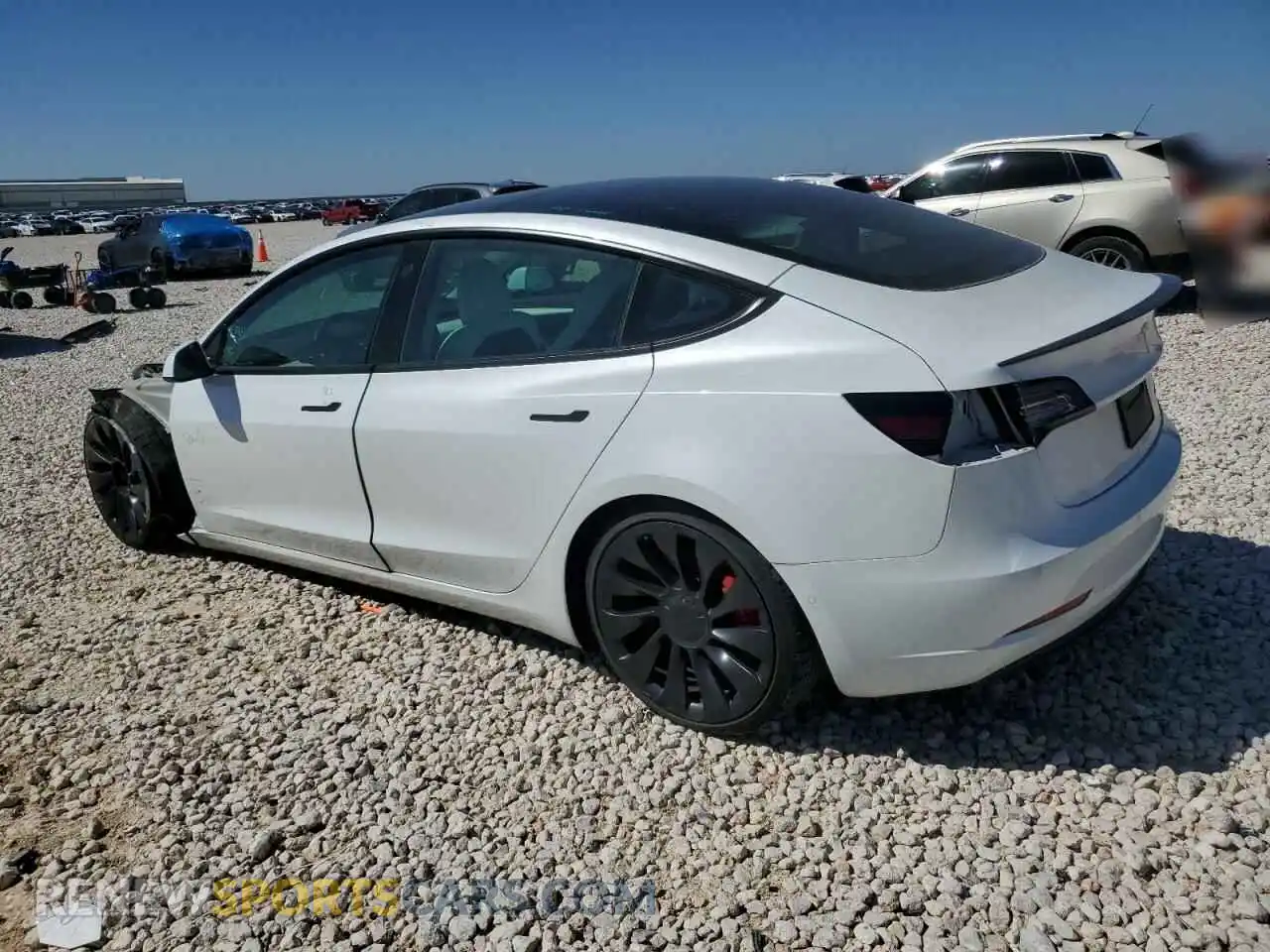 2 Photograph of a damaged car 5YJ3E1EC6NF358784 TESLA MODEL 3 2022