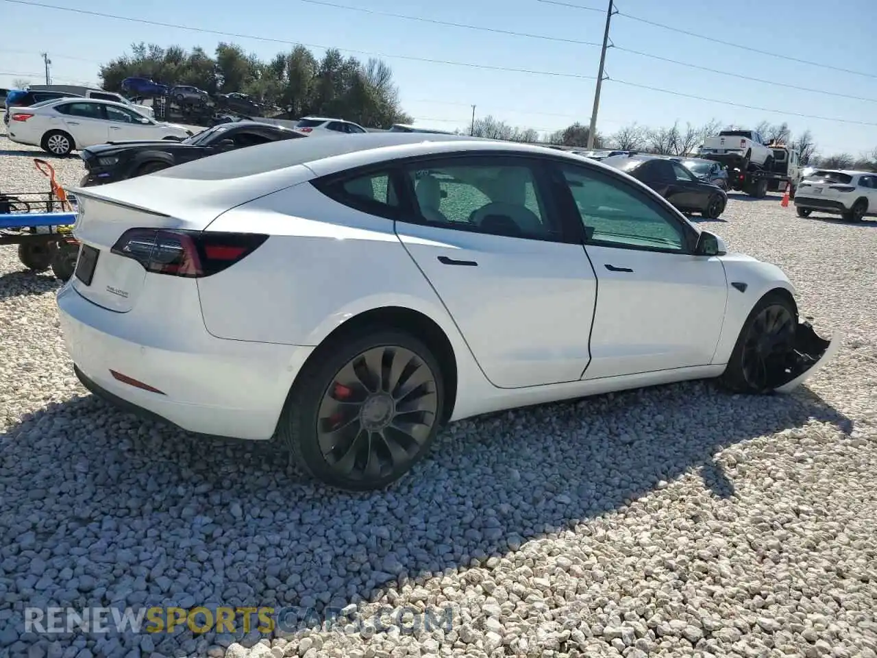 3 Photograph of a damaged car 5YJ3E1EC6NF358784 TESLA MODEL 3 2022