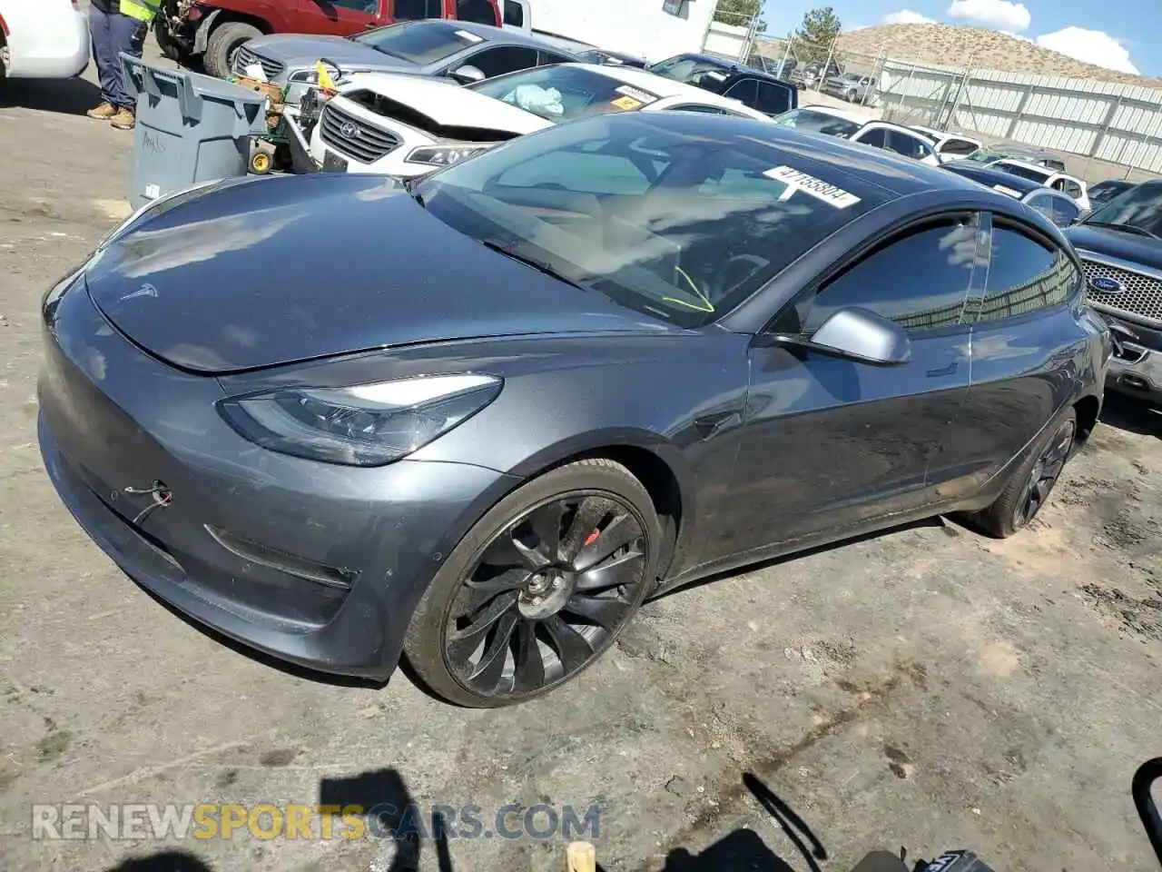 1 Photograph of a damaged car 5YJ3E1EC7NF228089 TESLA MODEL 3 2022