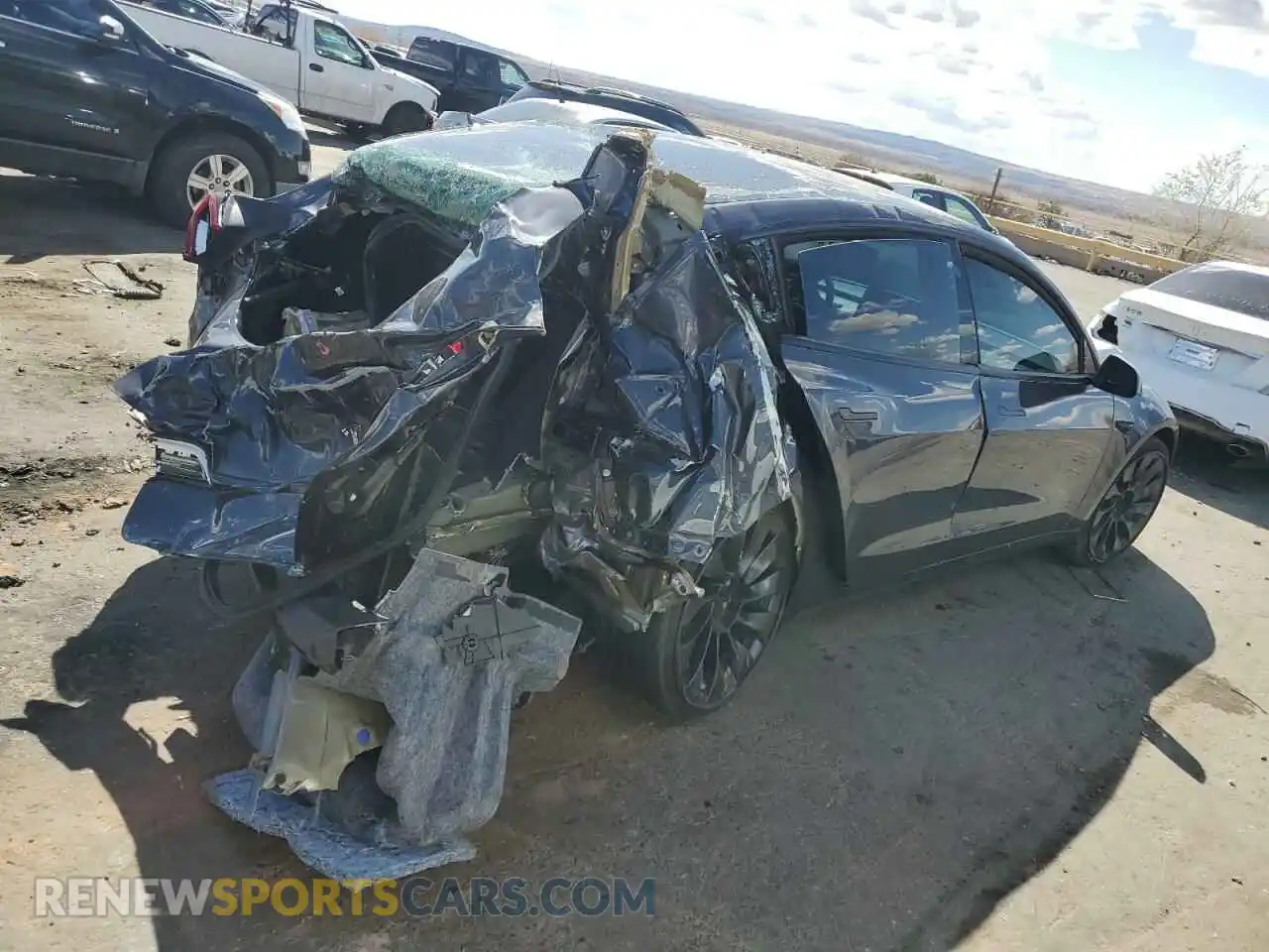 3 Photograph of a damaged car 5YJ3E1EC7NF228089 TESLA MODEL 3 2022