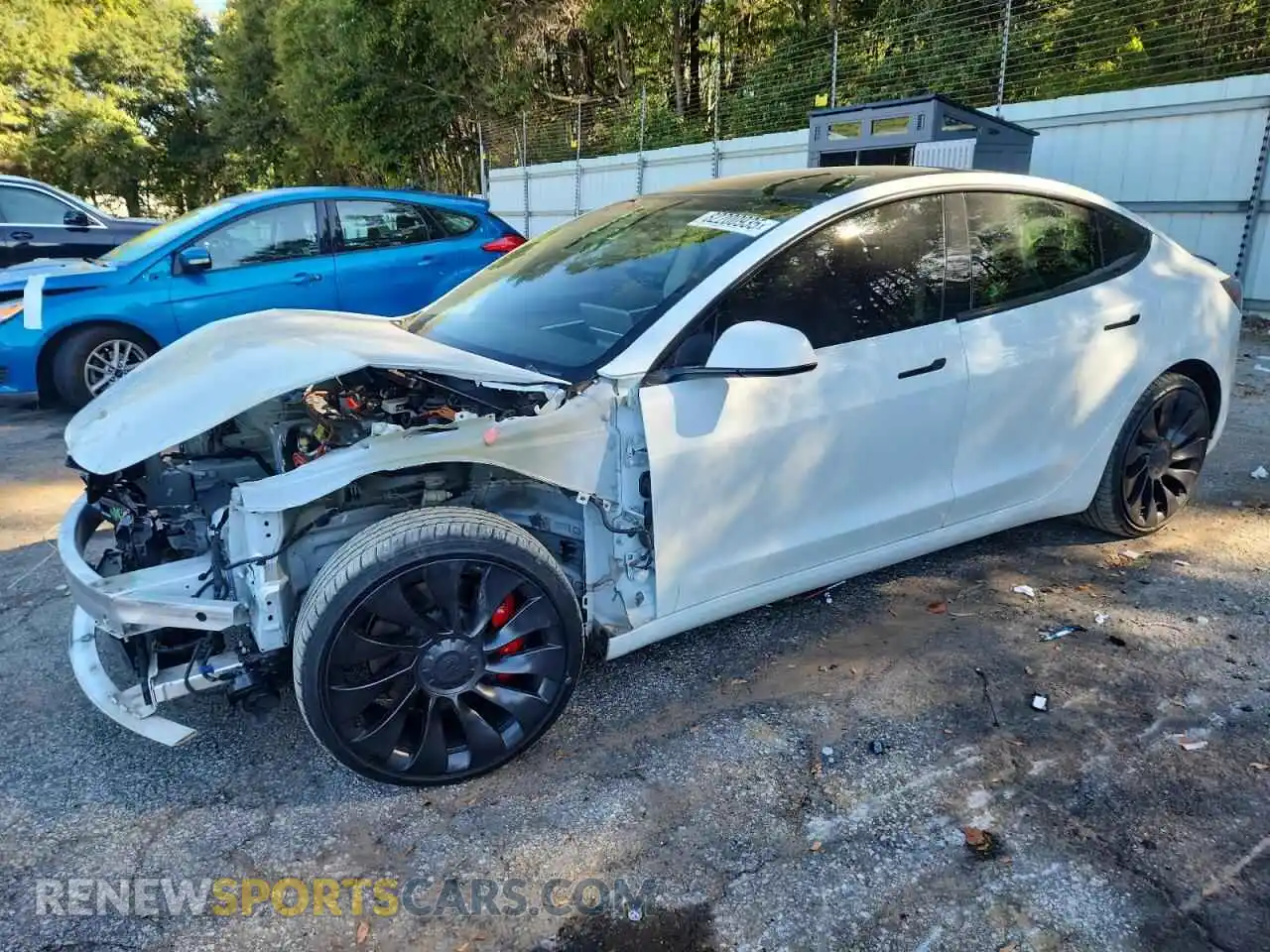 1 Photograph of a damaged car 5YJ3E1EC7NF230408 TESLA MODEL 3 2022