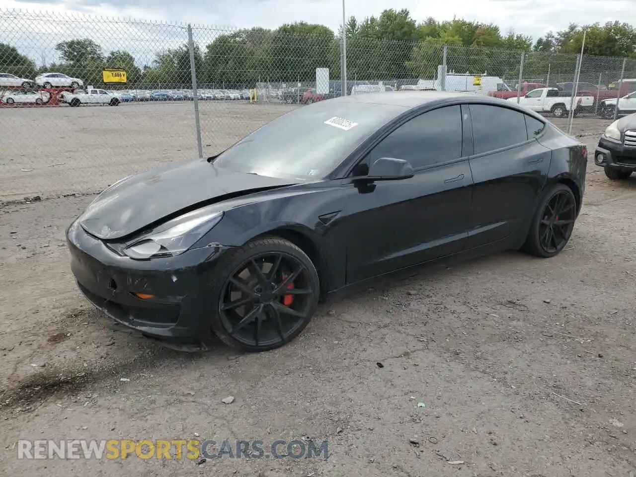 1 Photograph of a damaged car 5YJ3E1EC7NF231574 TESLA MODEL 3 2022