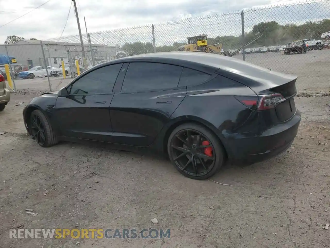 2 Photograph of a damaged car 5YJ3E1EC7NF231574 TESLA MODEL 3 2022