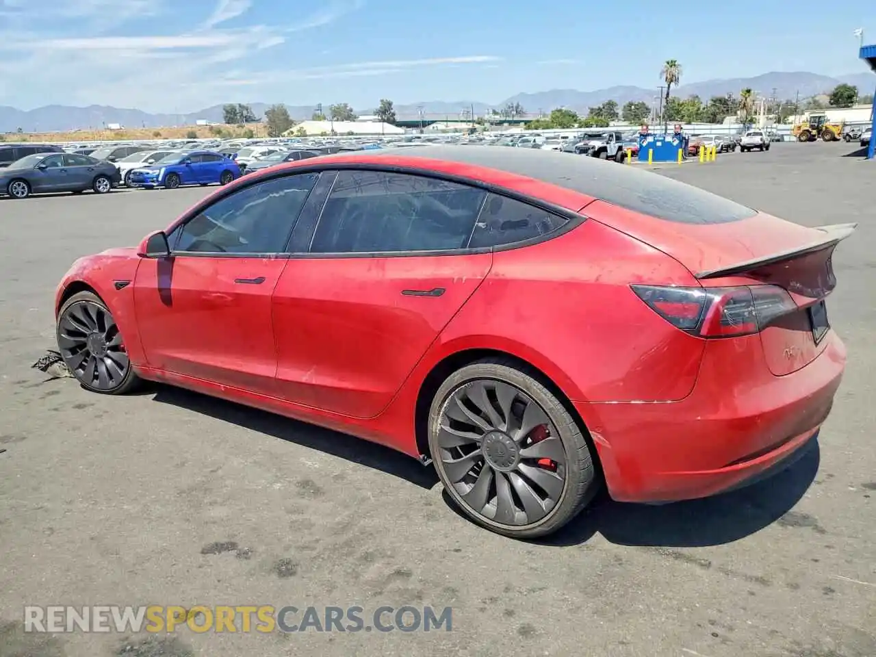 2 Photograph of a damaged car 5YJ3E1EC7NF233809 TESLA MODEL 3 2022
