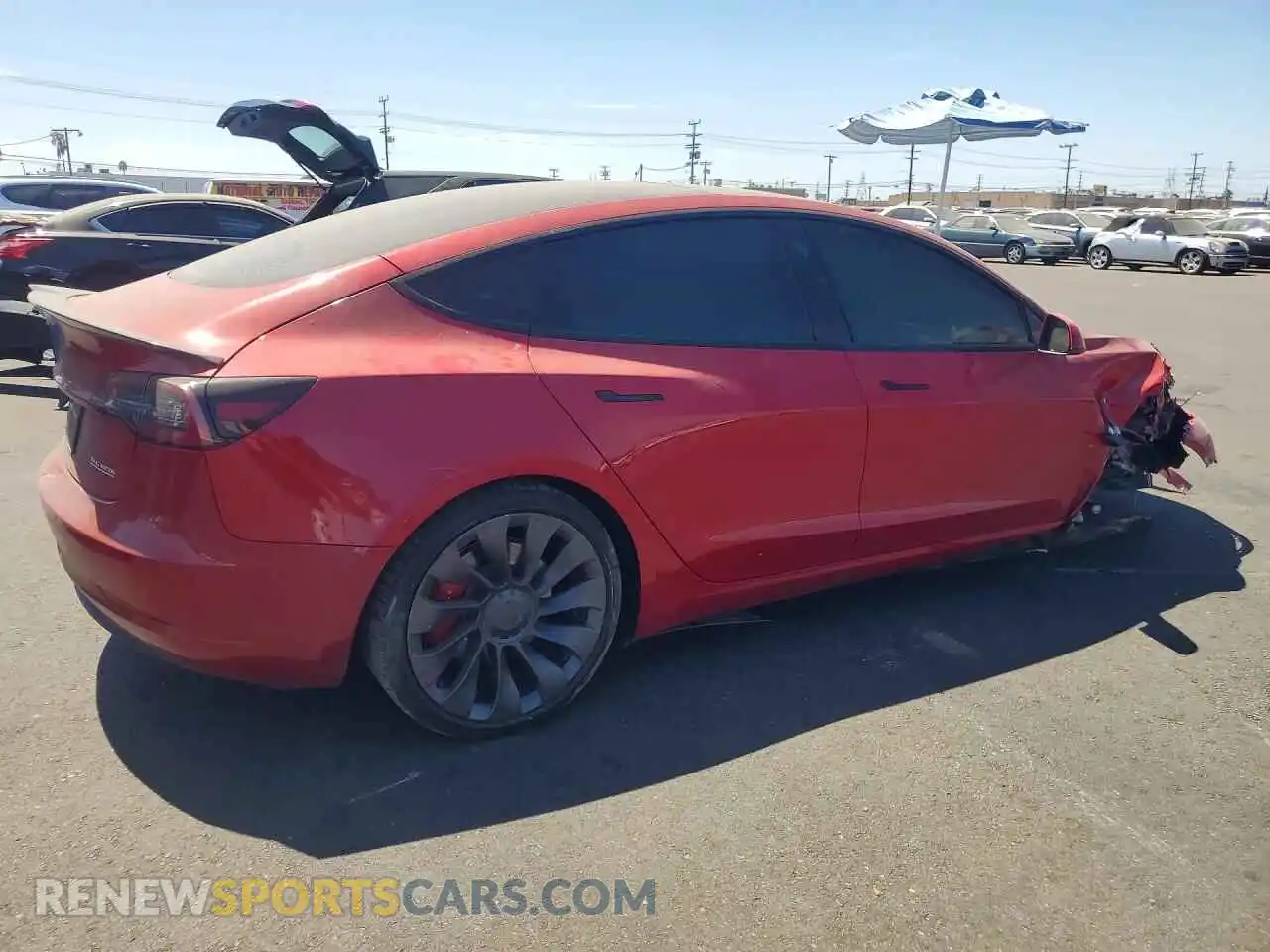 3 Photograph of a damaged car 5YJ3E1EC7NF233809 TESLA MODEL 3 2022