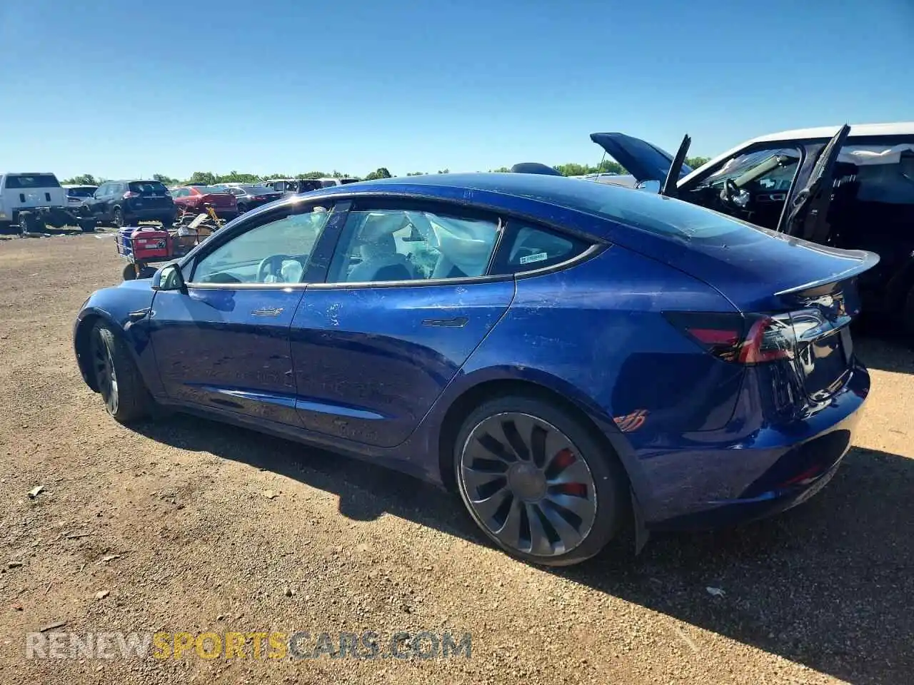 3 Photograph of a damaged car 5YJ3E1EC7NF266762 TESLA MODEL 3 2022