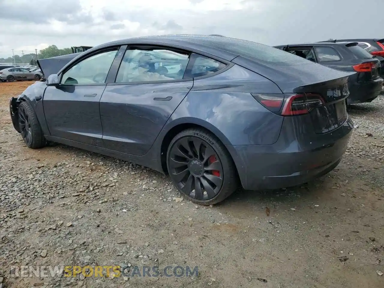 2 Photograph of a damaged car 5YJ3E1EC7NF268284 TESLA MODEL 3 2022