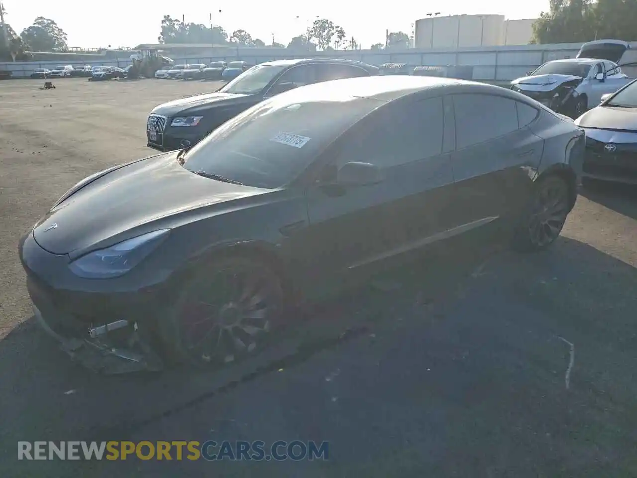 1 Photograph of a damaged car 5YJ3E1EC7NF298630 TESLA MODEL 3 2022