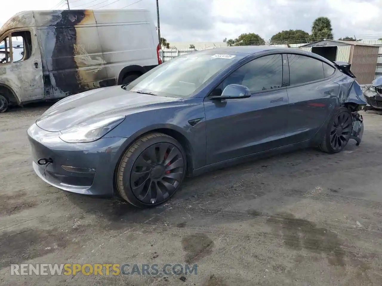 1 Photograph of a damaged car 5YJ3E1EC7NF328869 TESLA MODEL 3 2022