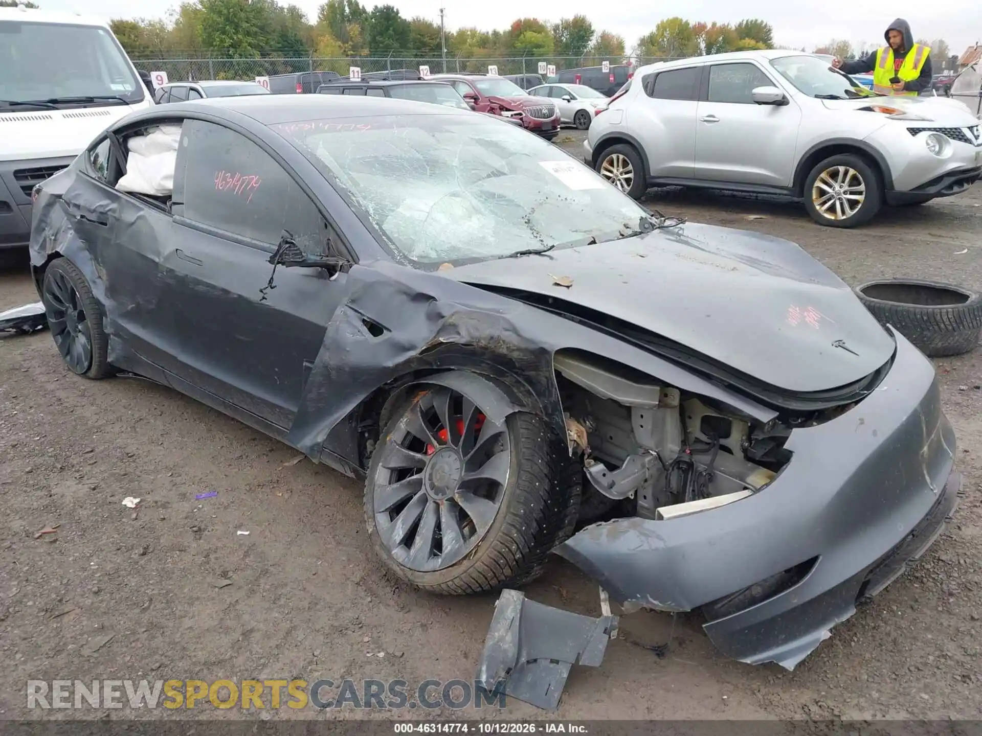 1 Photograph of a damaged car 5YJ3E1EC8NF156366 TESLA MODEL 3 2022