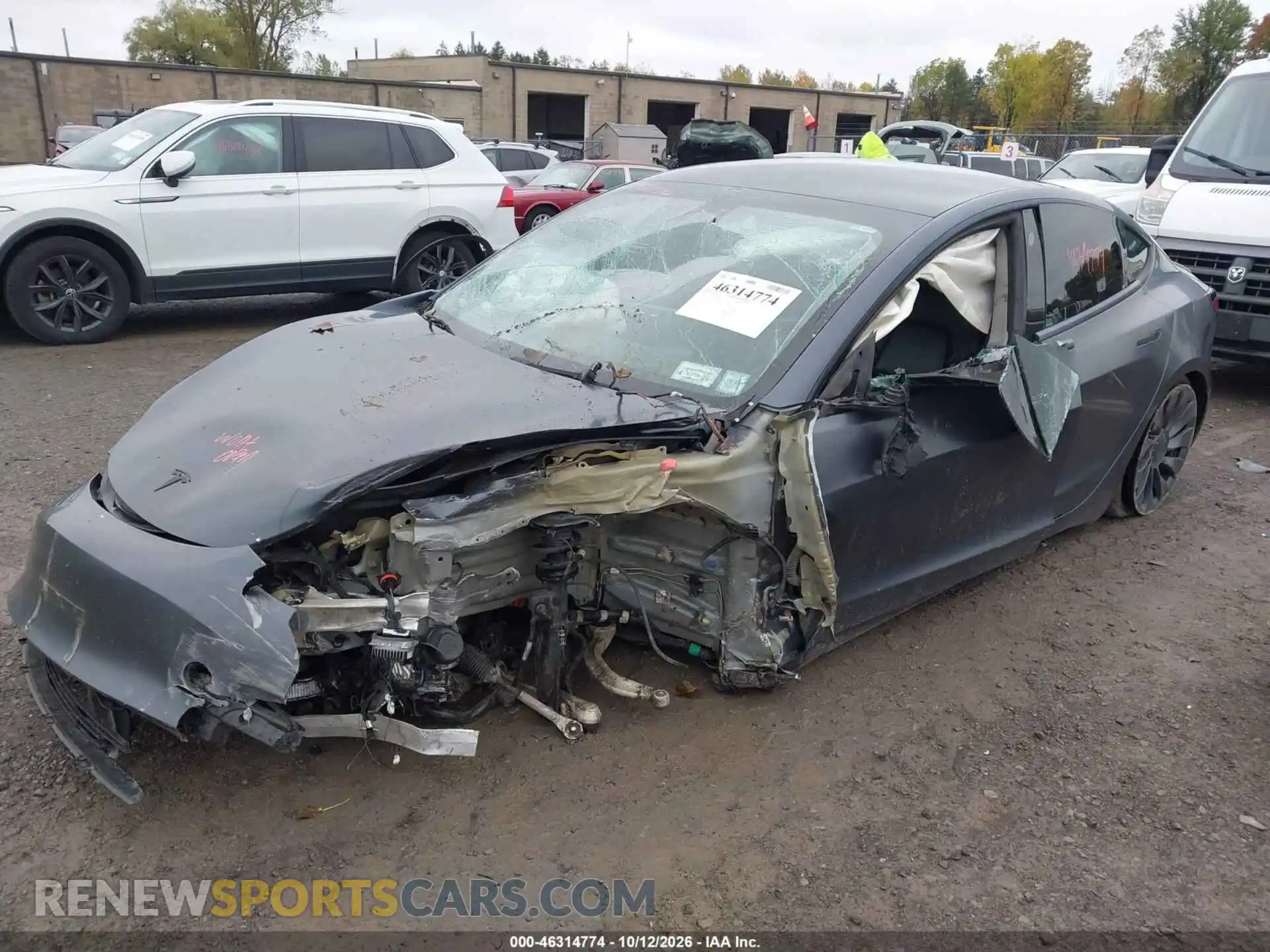 2 Photograph of a damaged car 5YJ3E1EC8NF156366 TESLA MODEL 3 2022