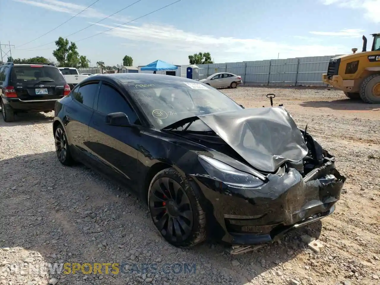 1 Photograph of a damaged car 5YJ3E1EC8NF193529 TESLA MODEL 3 2022