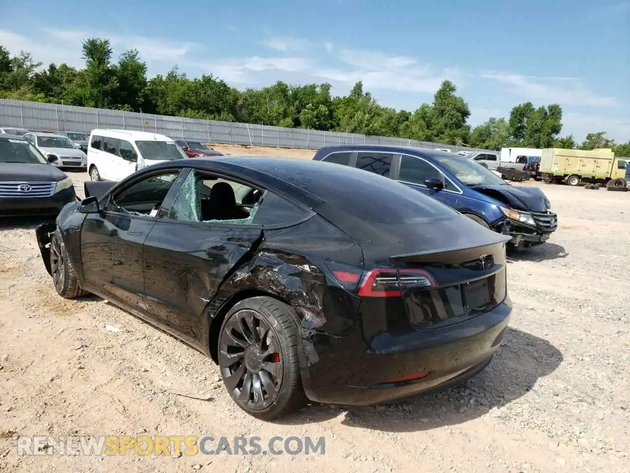 3 Photograph of a damaged car 5YJ3E1EC8NF193529 TESLA MODEL 3 2022