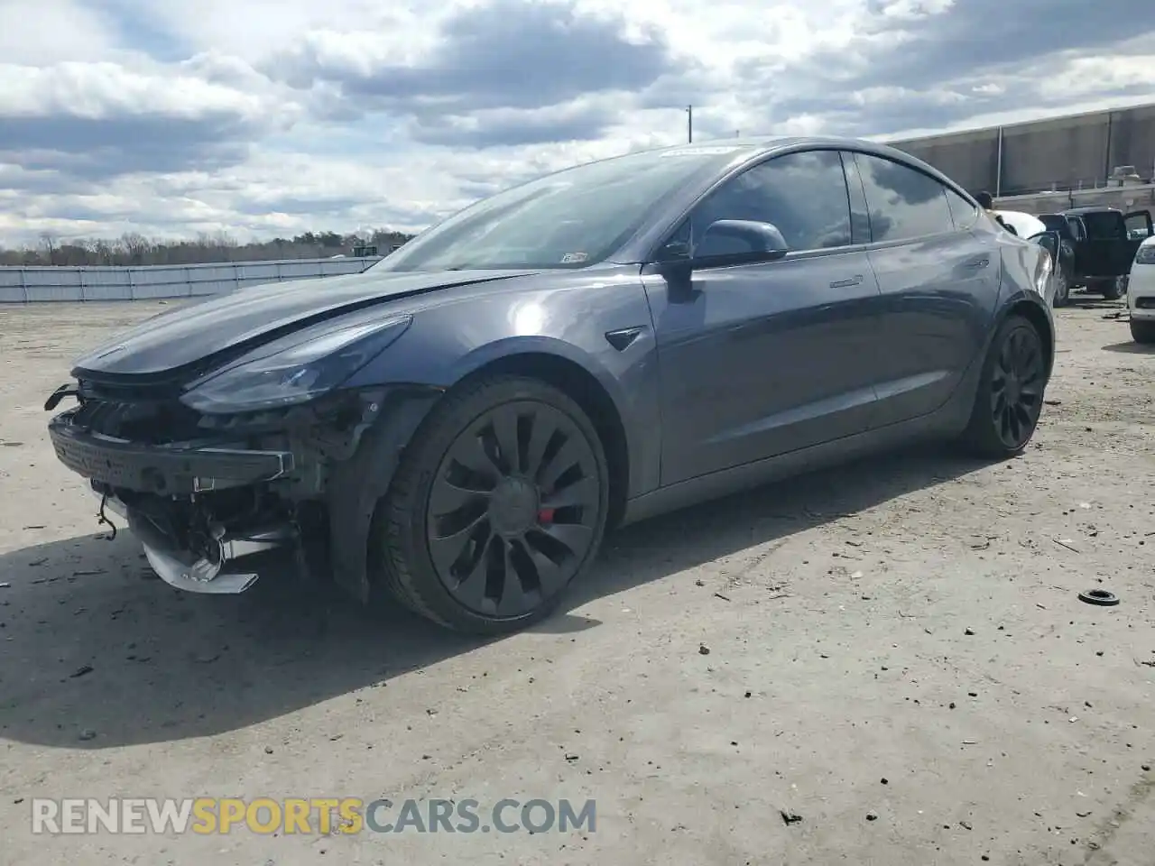 1 Photograph of a damaged car 5YJ3E1EC8NF247976 TESLA MODEL 3 2022