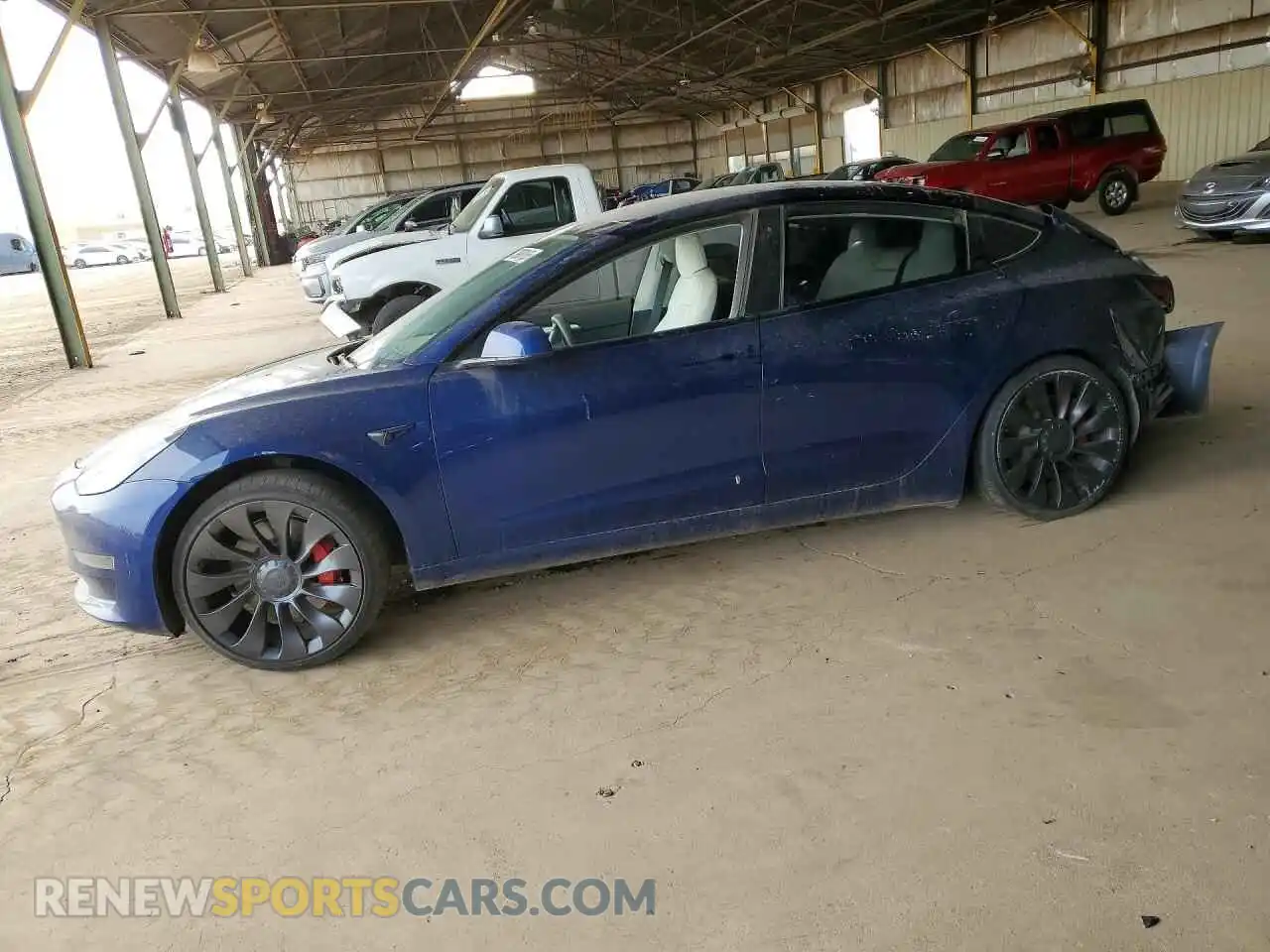 1 Photograph of a damaged car 5YJ3E1EC8NF268259 TESLA MODEL 3 2022
